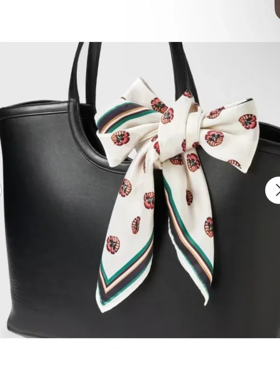 Universal Thread Cream Floral Dot Pattern Square Scarf - Picture 4 of 11